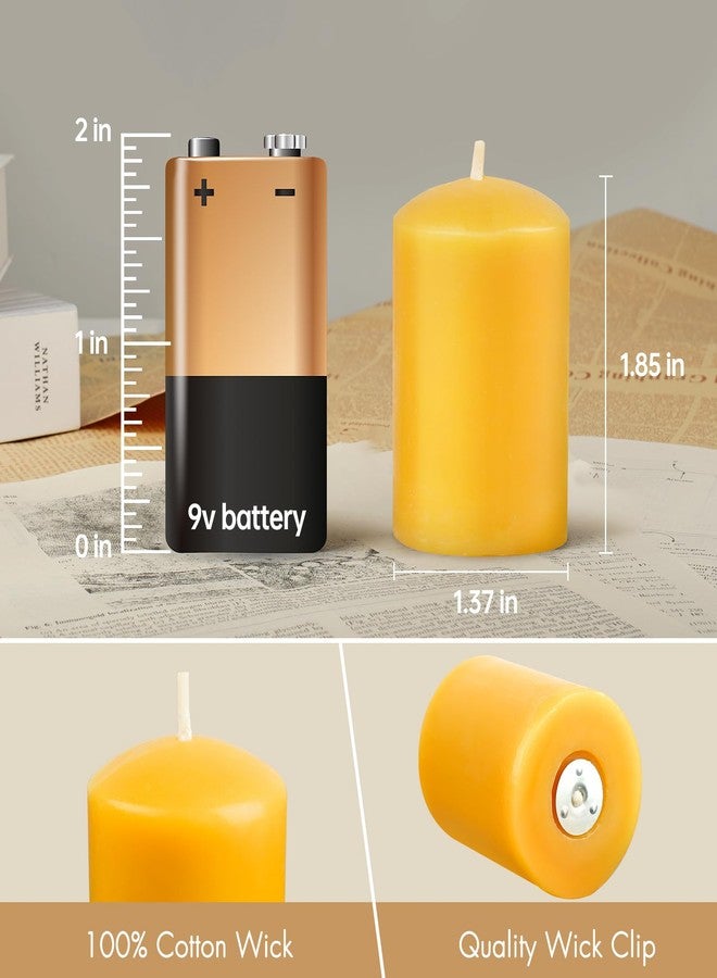 ginitiri Beeswax Votive Candles 24 Pack Votive Candles Bulk,11-12 Hours Burn Time Unscented Votive Candles,100% Pure Bees Wax Candles Natural Beeswax Candle Small Beeswax Candles for Prayers Relax（24 Pack） - Image 3